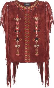 Maxime Embroidered Suede Vest 