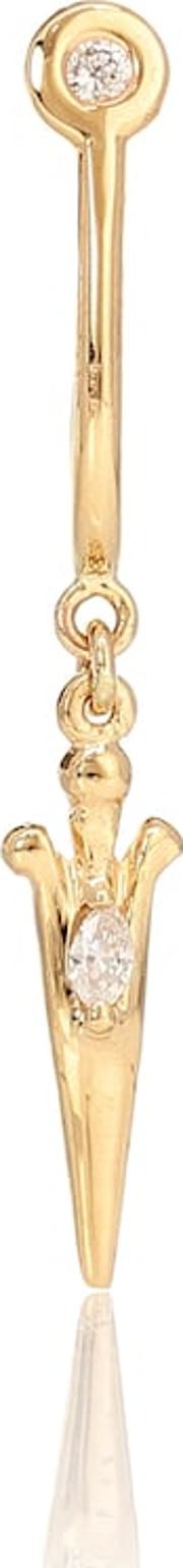 Exclusive To Mytheresa A 14kt Gold And Diamond Single Earring 