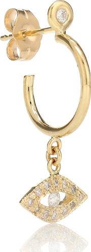 Exclusive To Mytheresa A Evil Eye 14kt Gold And Diamond Earring 