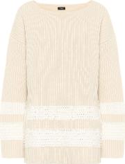 Ribbed Wool And Cotton Sweater 