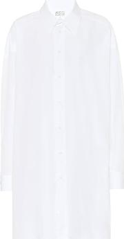 Cotton Poplin Mini Shirt Dress 