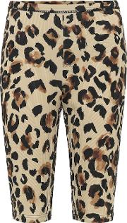 Leopard Print Compression Biker Shorts 