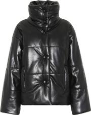 Hide Faux Leather Puffer Jacket 