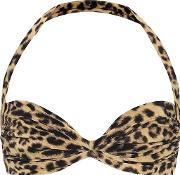 Bill Leopard Print Bikini Top 