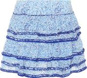 Bibi Floral Printed Tiered Skirt 