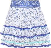 Bibi Printed Cotton Miniskirt 