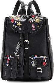 "embellished Leather Backpack"