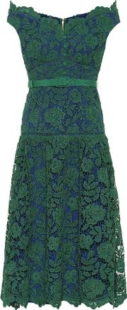 Floral Lace Midi Dress 