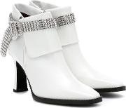 Niki Embellished Leather Ankle Boots 