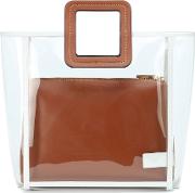 Framed Shirley Pvc And Leather Tote 