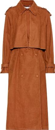 Cecile Faux Suede Trench Coat 