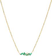 18kt Gold Necklace With Emeralds And Diamonds 