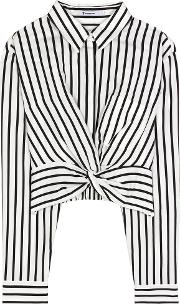 Striped Cotton Crop Top 