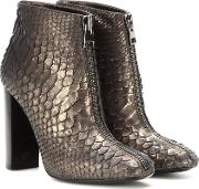 Snakeskin Ankle Boots 