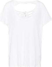 Distressed Cotton Jersey T Shirt 