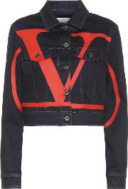 Deconstructed Vlogo Denim Jacket 