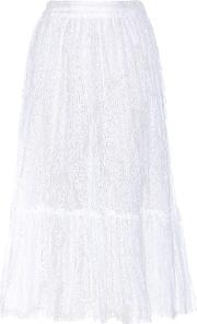 Lace Cotton Blend Skirt 