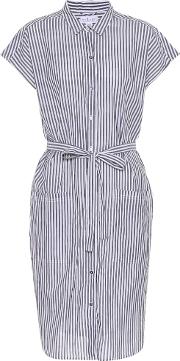 Sonay Striped Cotton Shirt Dress 
