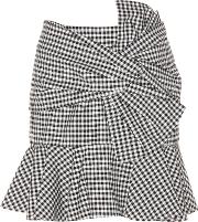Picnic Bow Plaid Cotton Skirt 