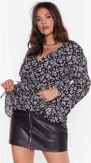 And I Don't Flare Floral Blouse 