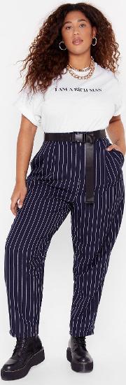As Line Goes By Plus Pinstripe Trousers 