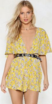 Cape In Touch Floral Romper 