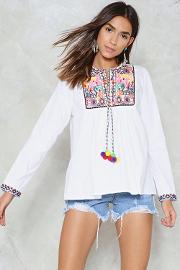 In Over Your Thread Embroidered Blouse 