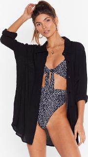 Vacay Mode Relaxed Cover Up Shirt 