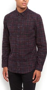 Purple Tartan Check Long Sleeve Shirt