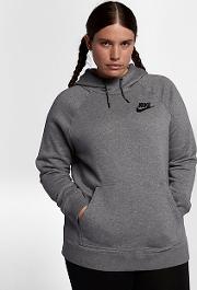 Plus Size Sportswear Rally Women's Pullover Hoodie Grey