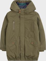 Boys' 2 6 Years Khaki Coat With Quilted Lining 