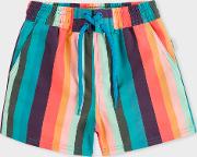 Baby Boys' 'artist Stripe' Print Swim Shorts 