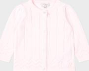 Baby Girls' Pink Cardigan With Open Work Detail 
