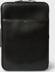 Black 'city Embossed' Leather Suitcase 