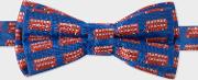 Boys' Blue Silk 'london Bus' Jacquard Bow Tie 