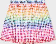 Girls' 2 6 Years Multi Coloured 'buttons' Print Pleated Skirt 
