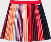 Girls' 2 6 Years 'sunray Stripe' Pleated Skirt With Glittered Waistband 