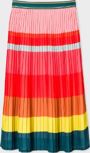 Women's Multi Colour Pleated Skirt 