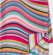 Women's Multi Colour 'swirl' Silk Square Scarf 