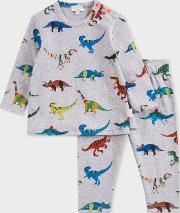 Baby Boys' Grey 'dinosaur' Print Pyjamas 