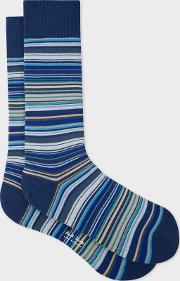 Men's Sky Blue Signature Stripe Socks 