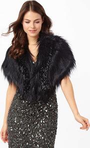 Beaded Fur Cape