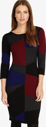 Carola Colour Block Knit Dress