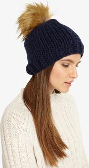 Ella Cable Knit Pompom Hat