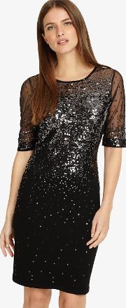 Orlena Ombre Sequin Knit Dress
