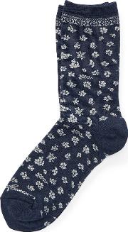 Bandanna Floral Trouser Socks 