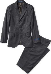 Polo Pinstripe Wool Twill Suit 