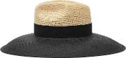 Athos Womens Wide Brimmed Straw Hat In Black