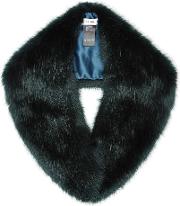 Betsy Womens Faux Fur Collar In Green