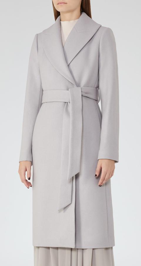 leah wool blend wrap coat reiss